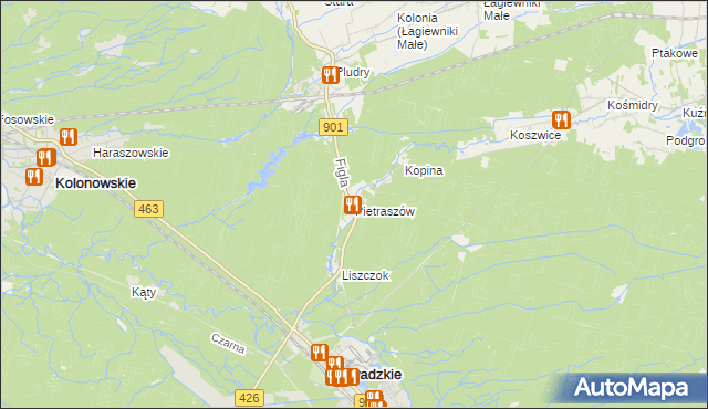 mapa Pietraszów, Pietraszów na mapie Targeo