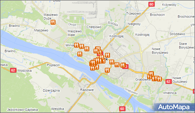 mapa Płock, Płock na mapie Targeo