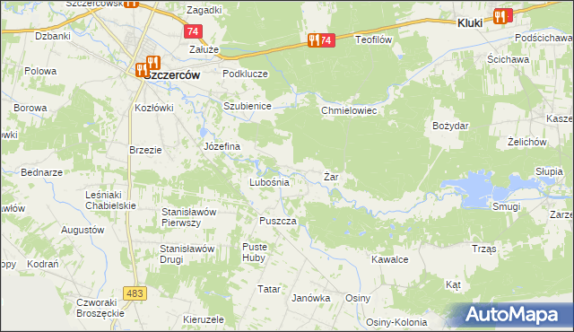 mapa Podżar, Podżar na mapie Targeo