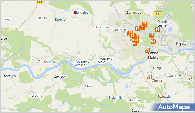 mapa Pogalewo Małe, Pogalewo Małe na mapie Targeo