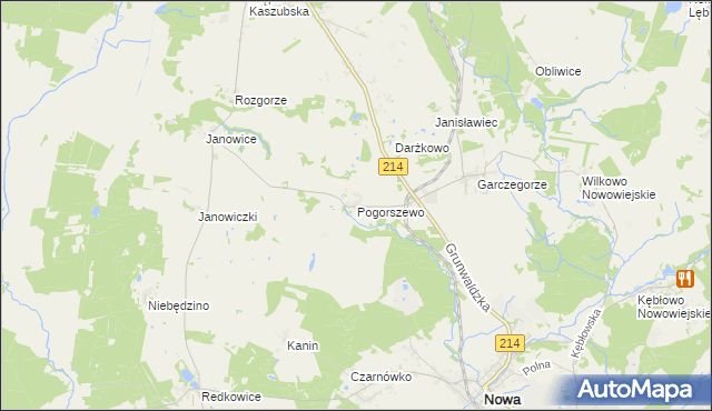 mapa Pogorszewo, Pogorszewo na mapie Targeo