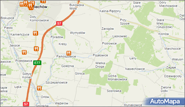 mapa Pojałowice, Pojałowice na mapie Targeo