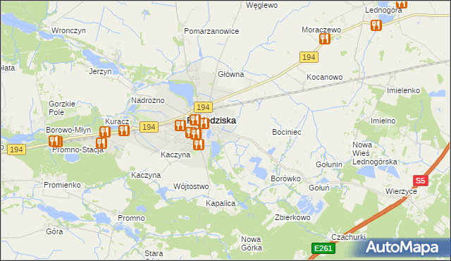 mapa Polska Wieś gmina Pobiedziska, Polska Wieś gmina Pobiedziska na mapie Targeo