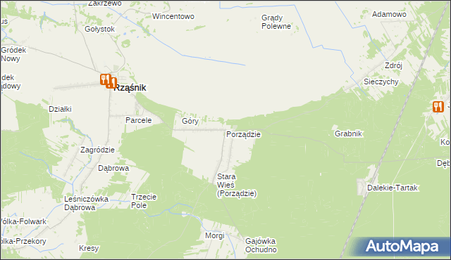 mapa Porządzie, Porządzie na mapie Targeo