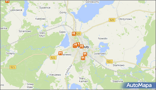 mapa Prabuty powiat kwidzyński, Prabuty powiat kwidzyński na mapie Targeo