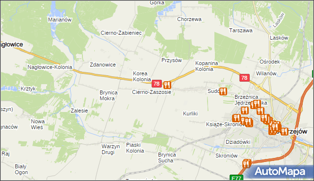 mapa Prząsław, Prząsław na mapie Targeo