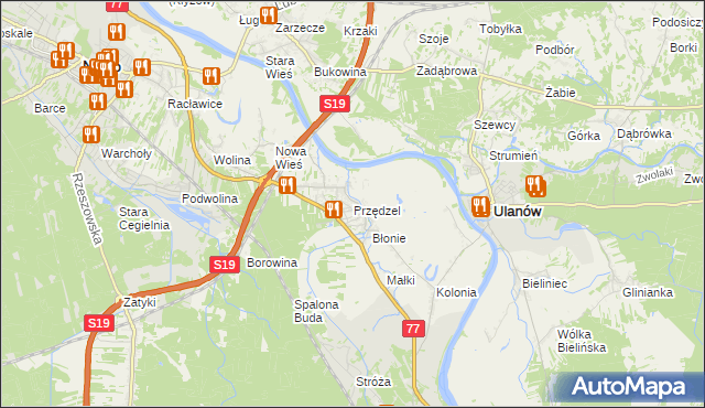 mapa Przędzel, Przędzel na mapie Targeo