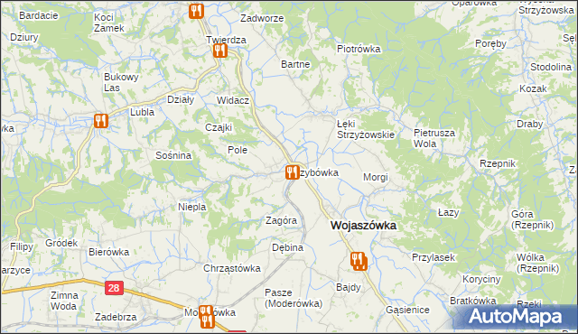 mapa Przybówka, Przybówka na mapie Targeo