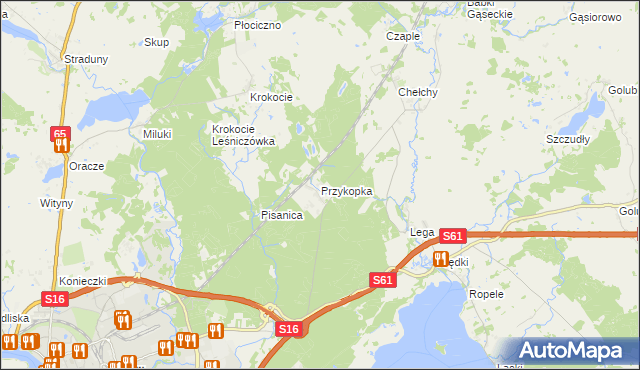 mapa Przykopka, Przykopka na mapie Targeo