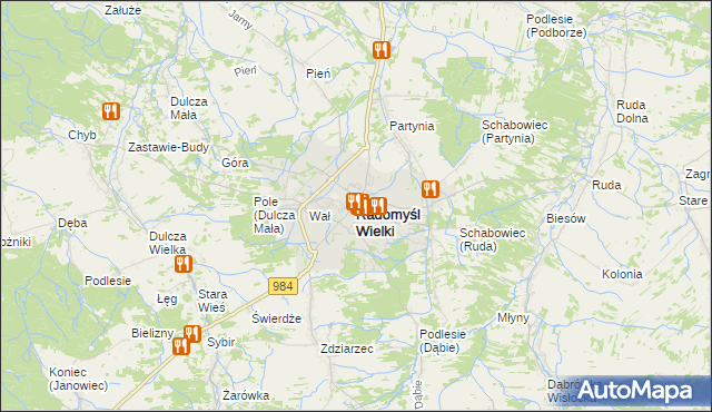 mapa Radomyśl Wielki, Radomyśl Wielki na mapie Targeo