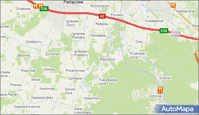 mapa Radzibórz, Radzibórz na mapie Targeo