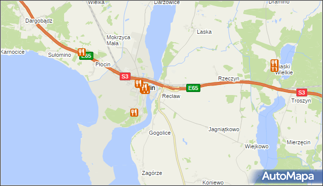 mapa Recław, Recław na mapie Targeo