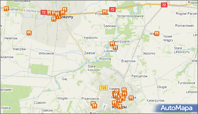 mapa Rochna, Rochna na mapie Targeo