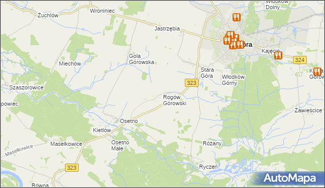 mapa Rogów Górowski, Rogów Górowski na mapie Targeo