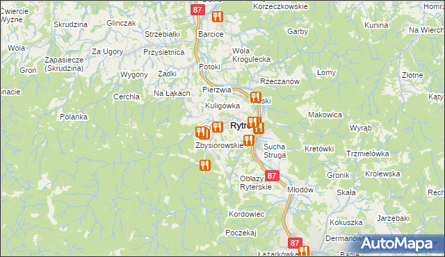 mapa Roztoka Ryterska, Roztoka Ryterska na mapie Targeo