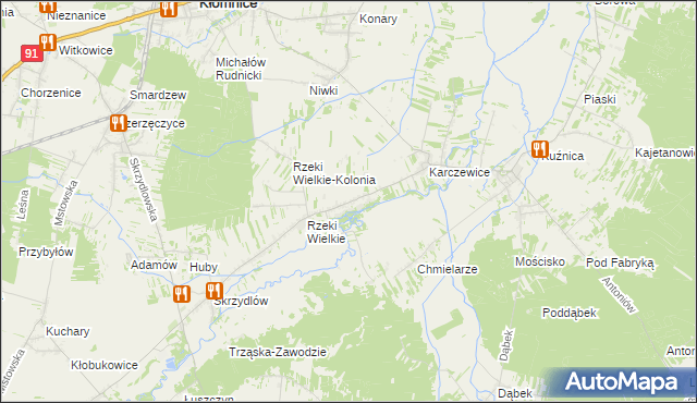 mapa Rzeki Małe, Rzeki Małe na mapie Targeo