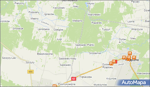 mapa Sadowiec-Pieńki, Sadowiec-Pieńki na mapie Targeo