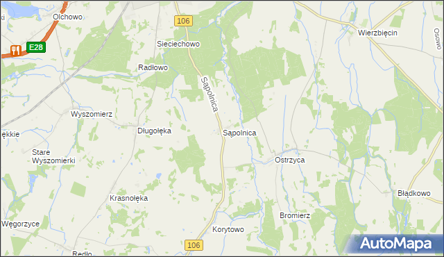 mapa Sąpolnica, Sąpolnica na mapie Targeo