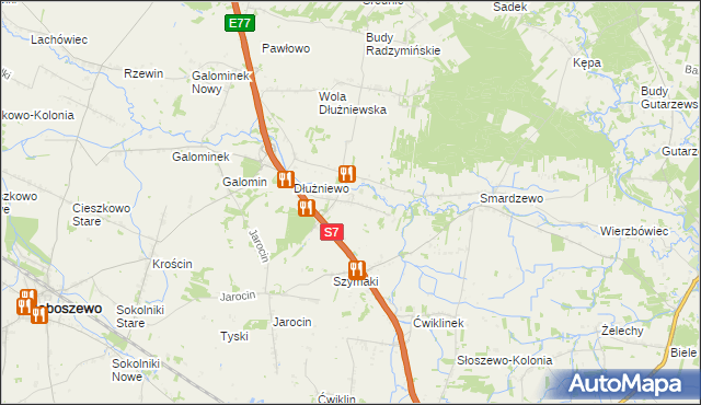 mapa Sarbiewo gmina Baboszewo, Sarbiewo gmina Baboszewo na mapie Targeo