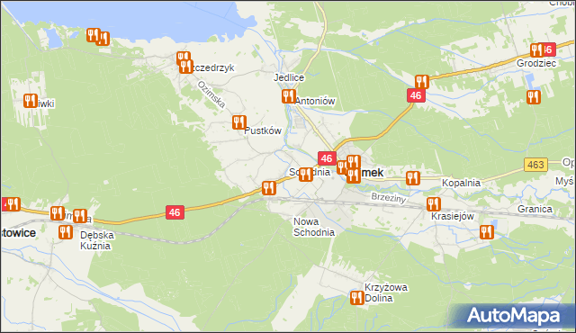 mapa Schodnia, Schodnia na mapie Targeo