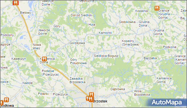 mapa Siedliska-Bogusz, Siedliska-Bogusz na mapie Targeo