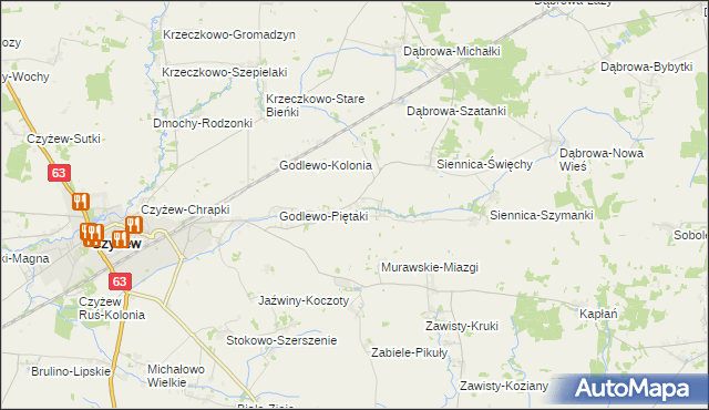 mapa Siennica-Lipusy, Siennica-Lipusy na mapie Targeo