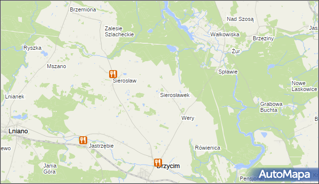mapa Sierosławek, Sierosławek na mapie Targeo