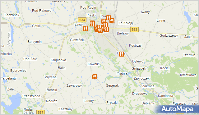 mapa Sikory gmina Rypin, Sikory gmina Rypin na mapie Targeo