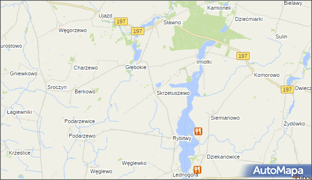 mapa Skrzetuszewo, Skrzetuszewo na mapie Targeo