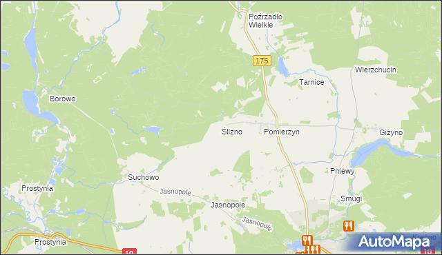 mapa Ślizno, Ślizno na mapie Targeo