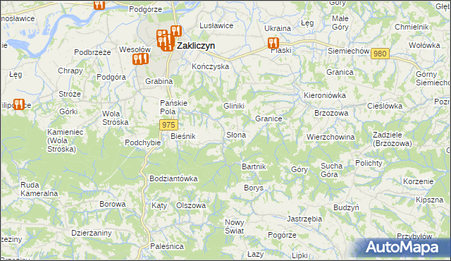 mapa Słona, Słona na mapie Targeo