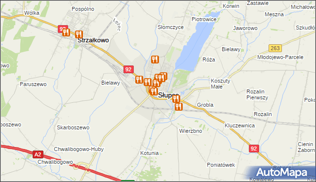 mapa Słupca, Słupca na mapie Targeo