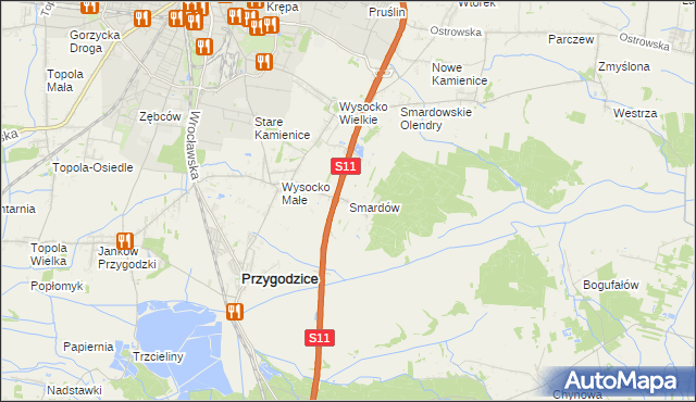 mapa Smardów, Smardów na mapie Targeo