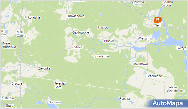 mapa Smolarnia gmina Osie, Smolarnia gmina Osie na mapie Targeo