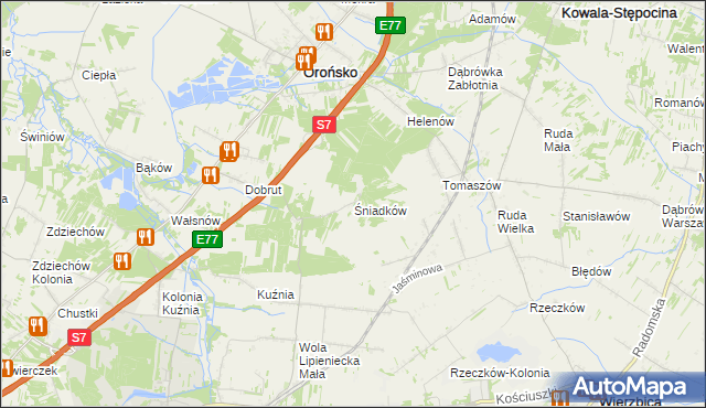 mapa Śniadków, Śniadków na mapie Targeo