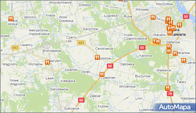 mapa Sobików, Sobików na mapie Targeo