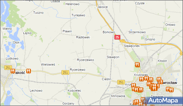 mapa Sójkowo gmina Inowrocław, Sójkowo gmina Inowrocław na mapie Targeo