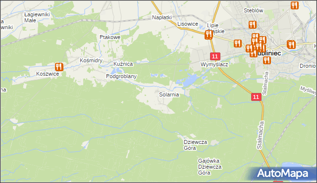 mapa Solarnia gmina Pawonków, Solarnia gmina Pawonków na mapie Targeo