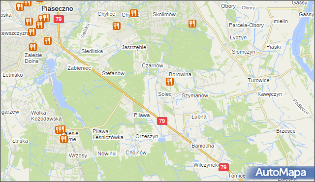mapa Solec gmina Góra Kalwaria, Solec gmina Góra Kalwaria na mapie Targeo