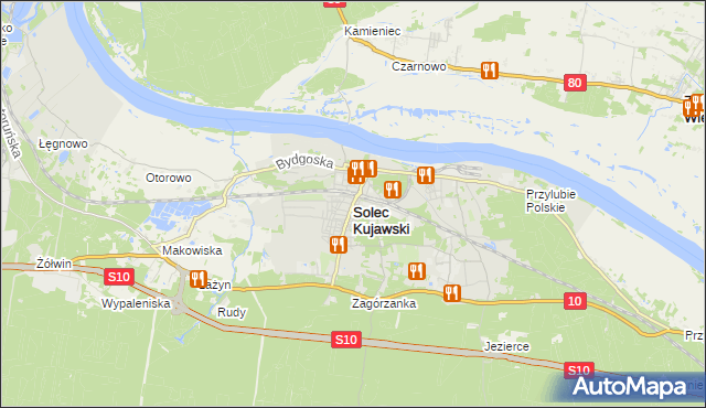 mapa Solec Kujawski, Solec Kujawski na mapie Targeo