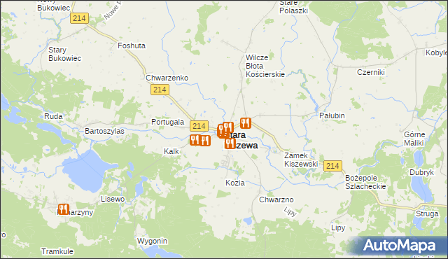 mapa Stara Kiszewa, Stara Kiszewa na mapie Targeo