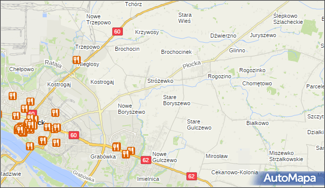 mapa Stare Boryszewo, Stare Boryszewo na mapie Targeo