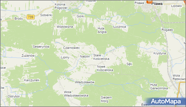 mapa Stare Kościeliska, Stare Kościeliska na mapie Targeo
