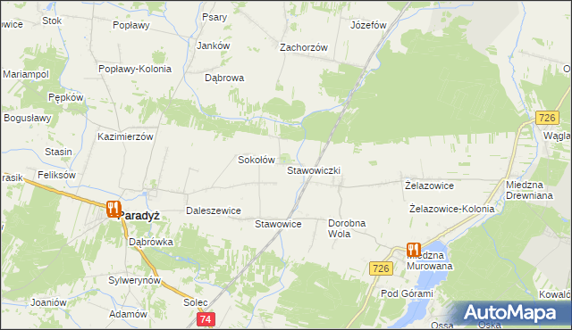 mapa Stawowiczki, Stawowiczki na mapie Targeo