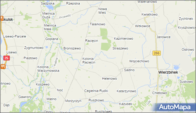 mapa Stefanowo Racięckie, Stefanowo Racięckie na mapie Targeo