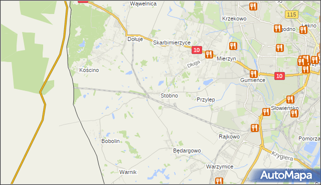 mapa Stobno gmina Kołbaskowo, Stobno gmina Kołbaskowo na mapie Targeo