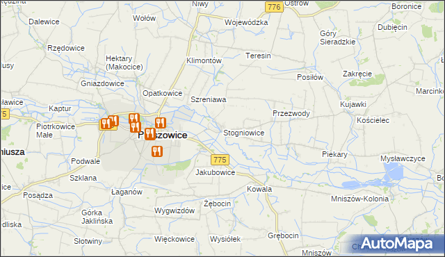 mapa Stogniowice, Stogniowice na mapie Targeo