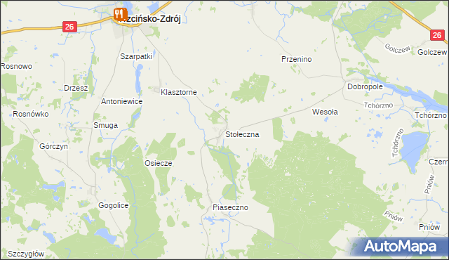 mapa Stołeczna, Stołeczna na mapie Targeo