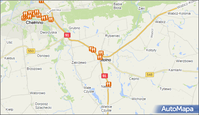 mapa Stolno powiat chełmiński, Stolno powiat chełmiński na mapie Targeo