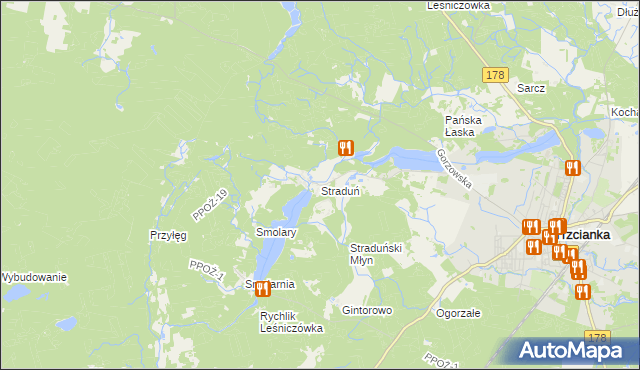 mapa Straduń, Straduń na mapie Targeo